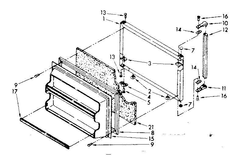 Freezer door parts
