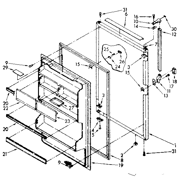 Refrigerator door parts