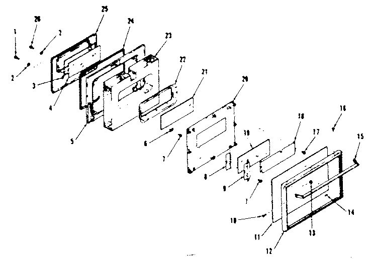 Oven door section