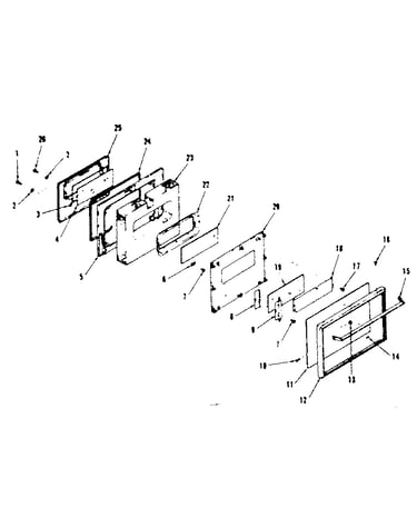 Oven door section