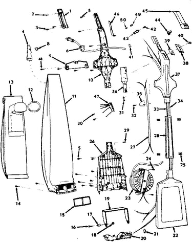 Handle and bag housing