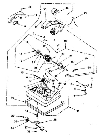 Nozzle and motor assembly