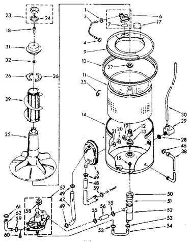 Tub and basket parts