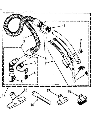 Hose and attachment parts