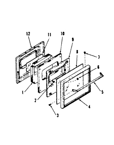 Oven door section