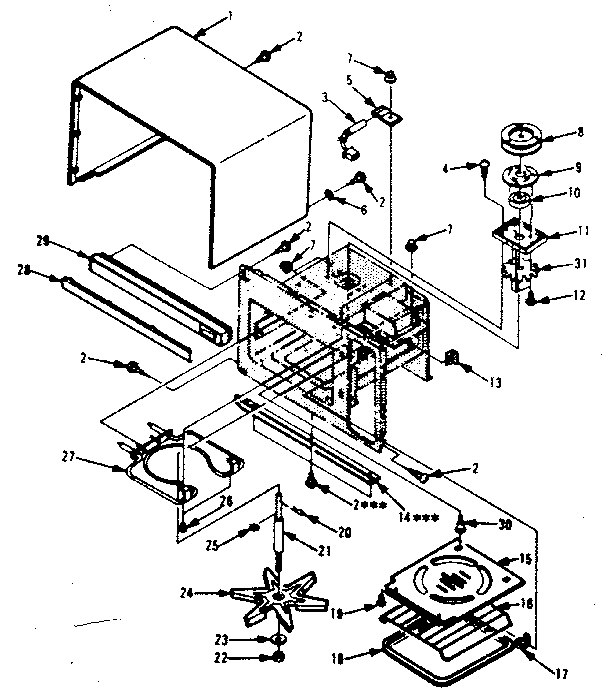 Cabinet and stirrer