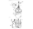 Kenmore 1107315612 tub and basket assembly diagram