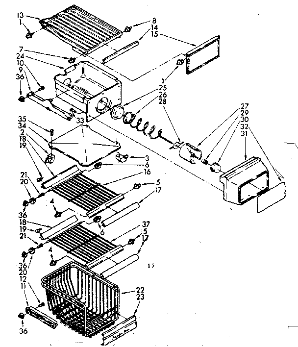 Freezer interior parts
