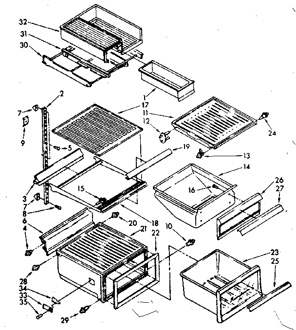 Refrigerator interior parts