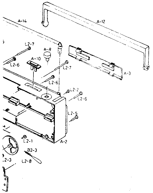 Rear cabinet and handle