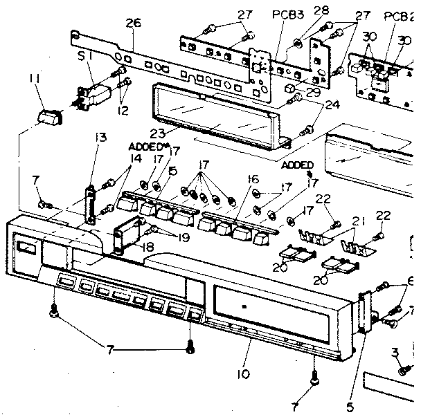 Front panel assembly