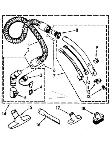 Hose and attachment parts
