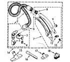 Kenmore 1162543082 hose and attachment parts diagram