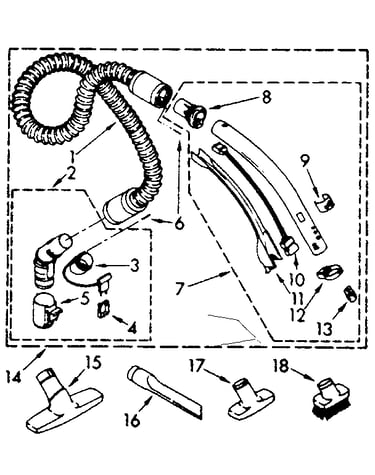 Hose and attachment parts