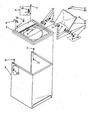 Top and cabinet parts