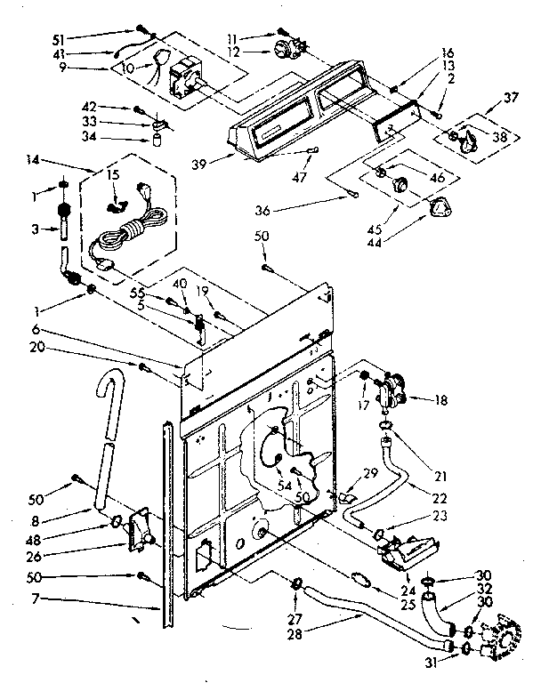 Controls and rear panel parts