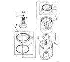 Kenmore 11081321140 agitator, basket and tub parts diagram