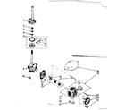 Kenmore 11081321140 brake, clutch, gearcase, motor and pump parts diagram