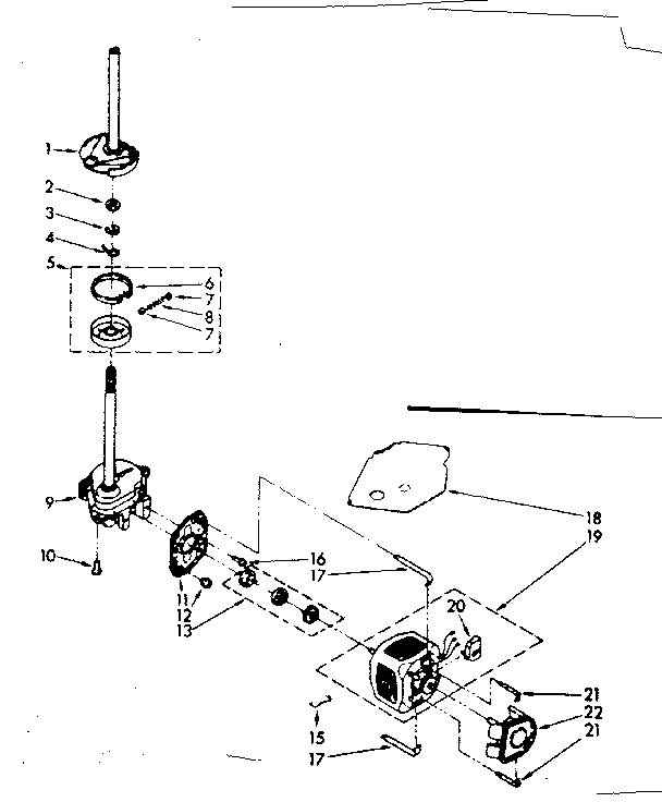 Brake, clutch, gearcase, motor and pump parts