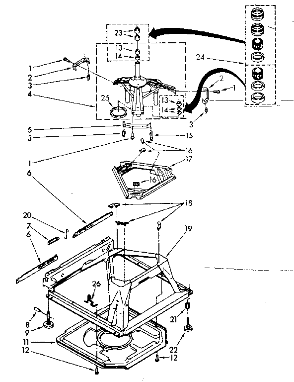 Machine base parts