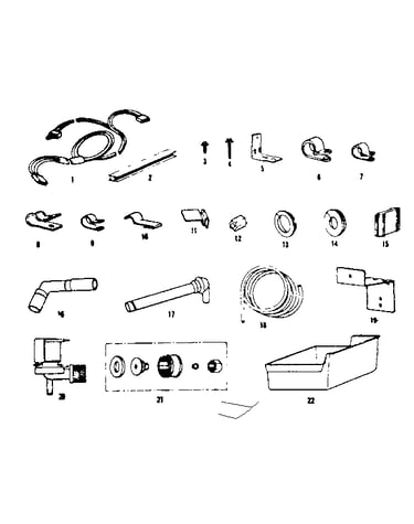 Ice maker installation parts