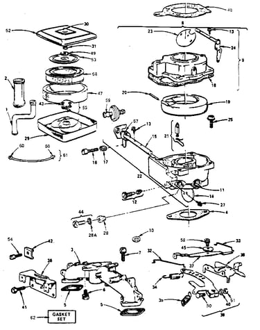 Air cleaner - carburetor group