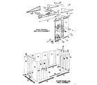 Sears 69668822 roof support and door, floor frame and wall assembly diagram