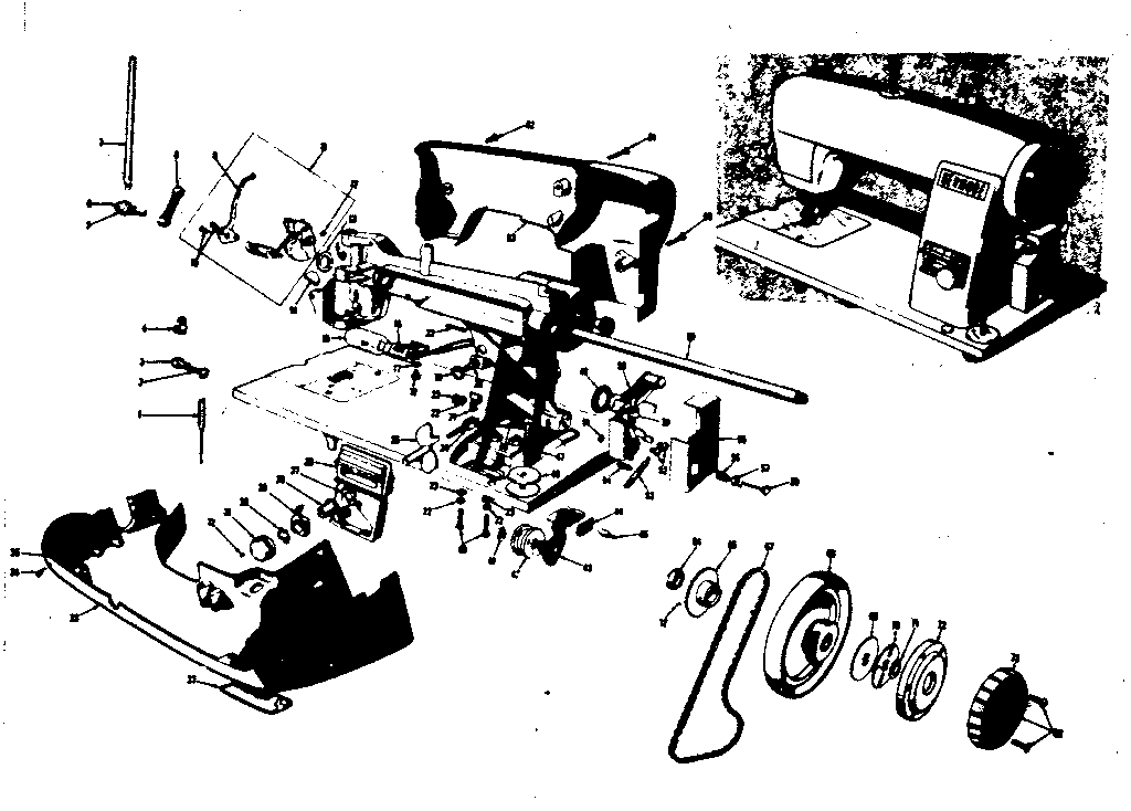 Main shaft crank assembly