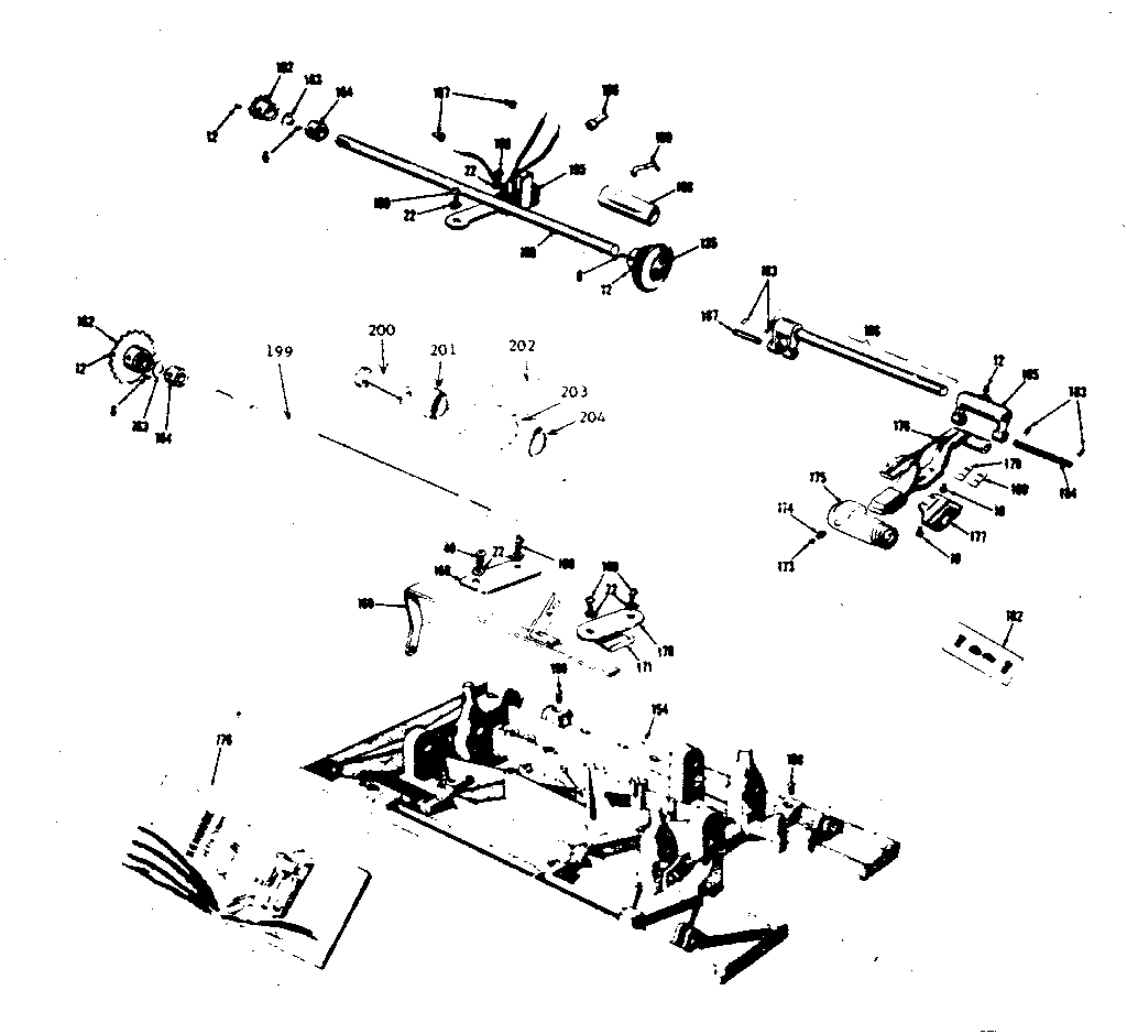 Lift and shuttle  shaft assembly