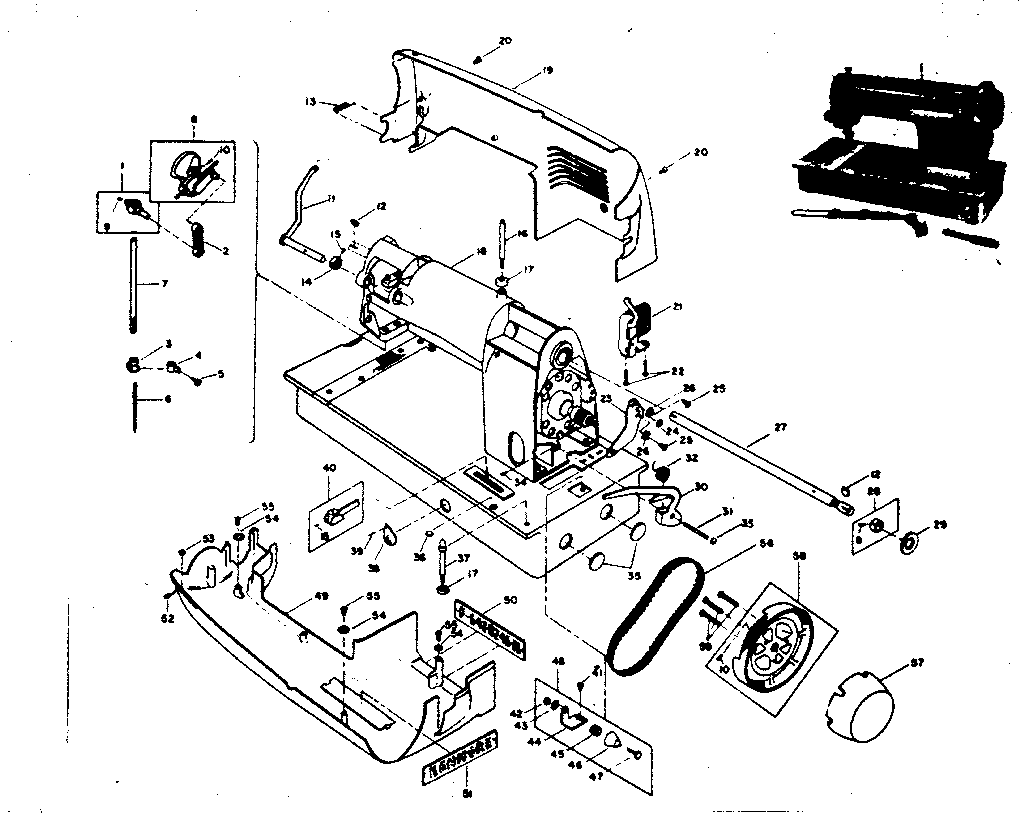 MAIN SHAFT CRANK AND SLIDE ASSEMBLIES