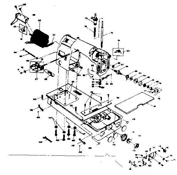 THREAD TENSION AND BOBBIN ASSEMBLY