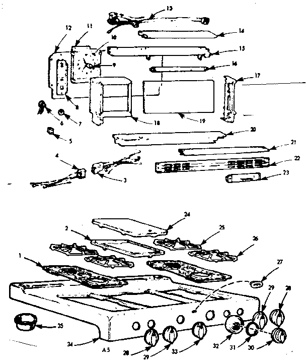 Backguard and main top