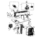 Kenmore 158950 thread tension and bobbin winder assembly diagram