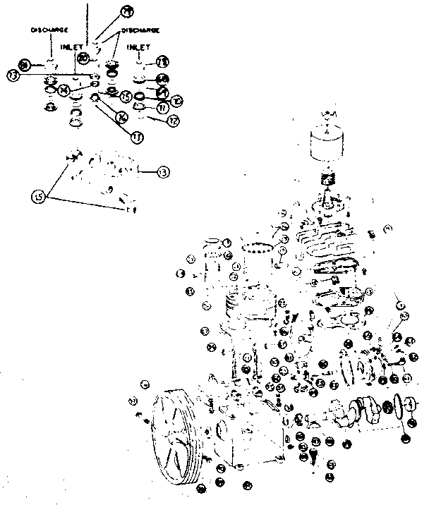 Cylinder head assembly, compressor assembly