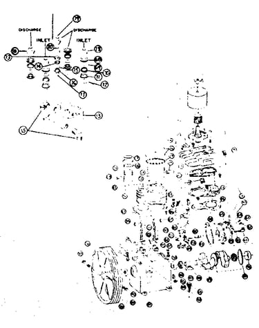 Cylinder head assembly, compressor assembly