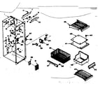 Kenmore 1066669320 freezer section parts diagram