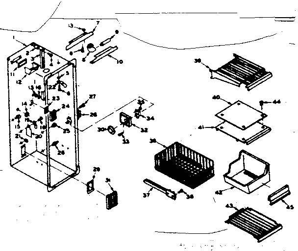 Freezer section parts