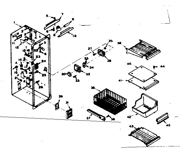 Freezer section parts