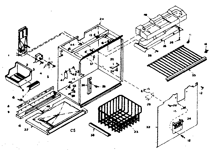 Freezer section parts
