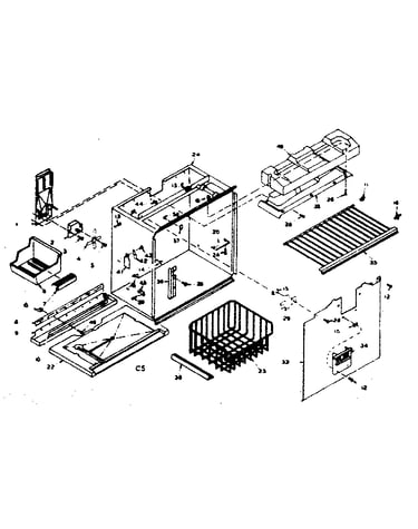 Freezer section parts