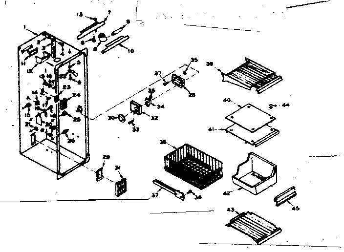 Freezer section parts