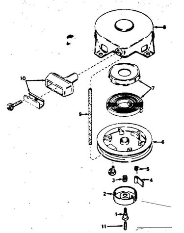 Rewind starter assembly 590420