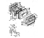 Kenmore 6284558550 door and latch mechanism diagram
