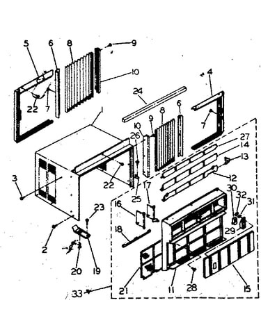 Cabinet and front panel