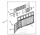 Kenmore 2538753111 cabinet and front panel parts diagram