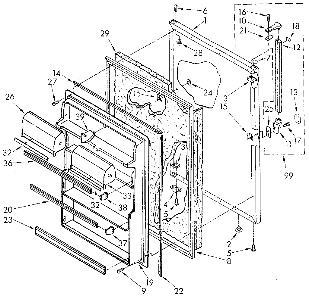 Refrigerator door