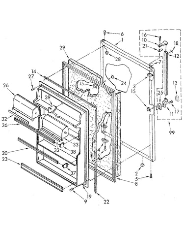 Refrigerator door