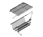 Kenmore 1068263980 shelf and basket parts diagram