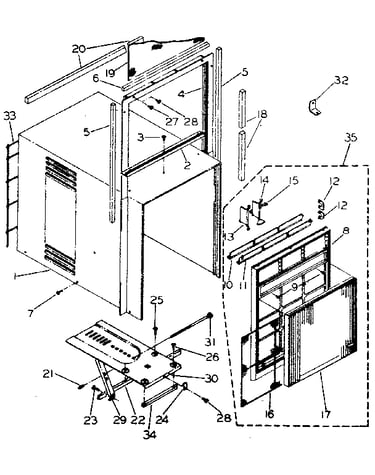 Cabinet and front panel parts