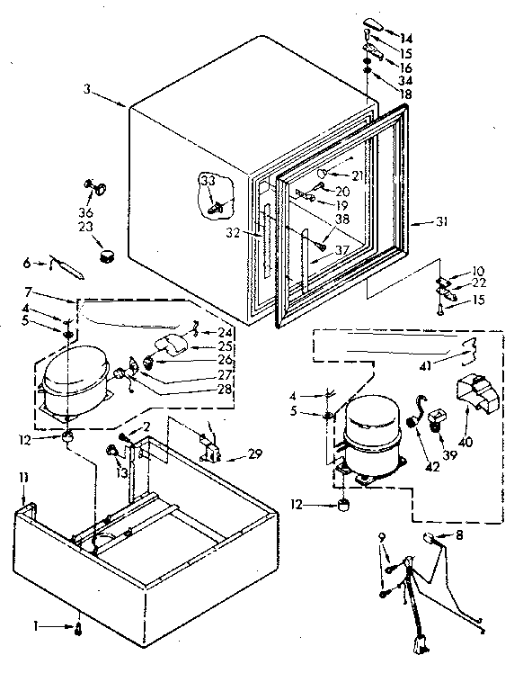 Cabinet and unit parts